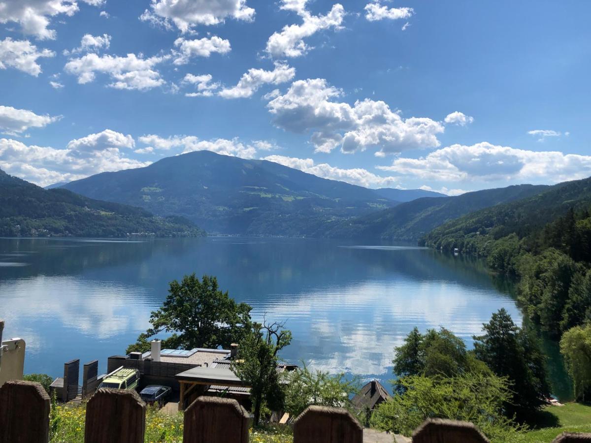 Appartement Brettljause Ferienhaus Fuenf Sinne Döbriach Exteriör bild